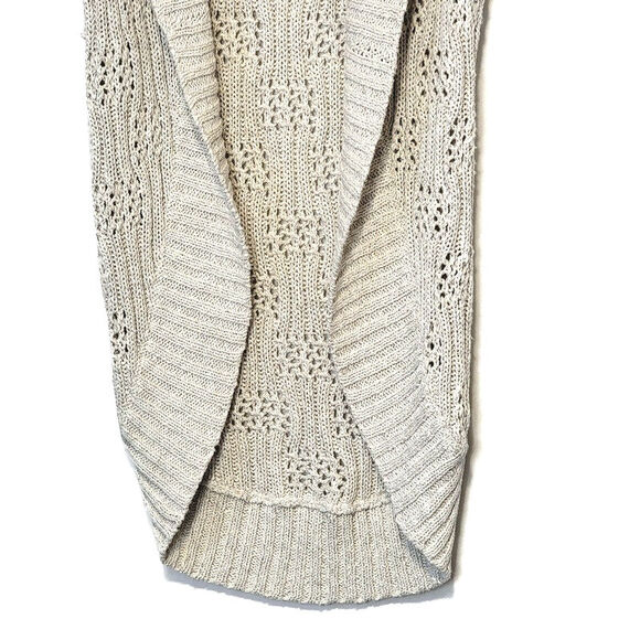 Alice + Olivia Cardigan Sweater Open Knit Ribbed Shawl Collar Long Cocoon Size S - Picture 4 of 15